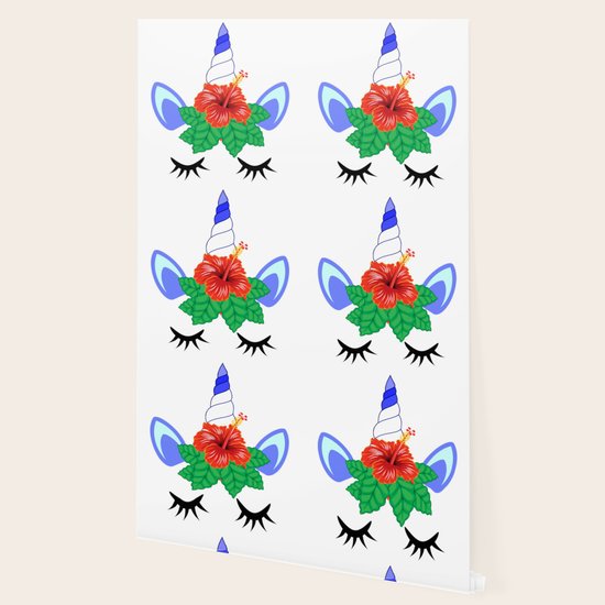 Unicorn Head Face Crown Gumamela Wallpaper By Atevern Society6