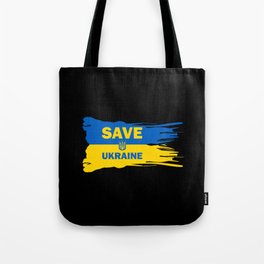 Peace not war Ukraine blue yellow save Ukraine Tote Bag
