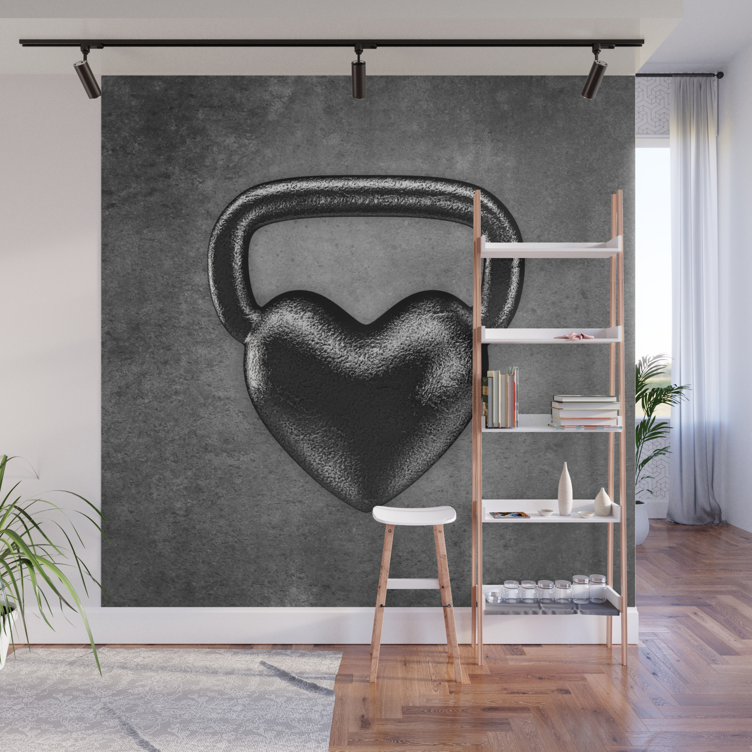 Kettlebell Heart 3d Render Of Heavy Heart Shaped Kettlebell Wall