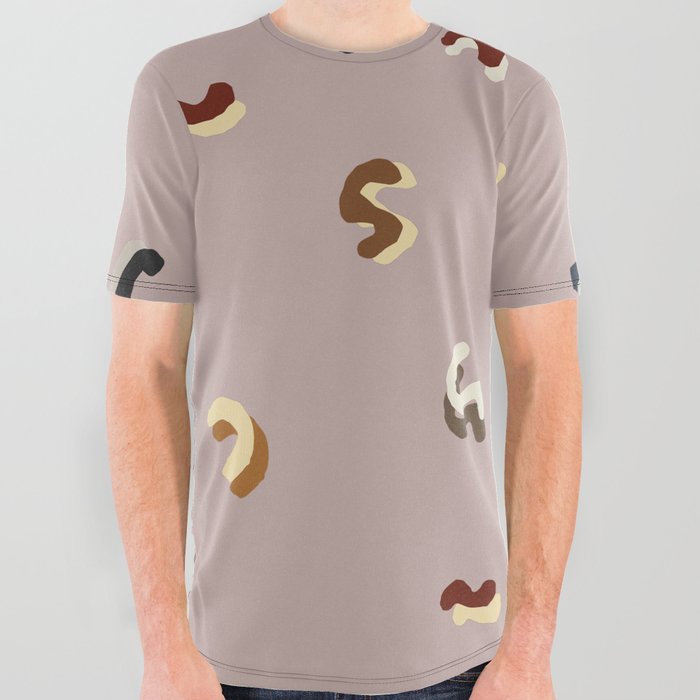 Memphis Shapes All Over Graphic Tee