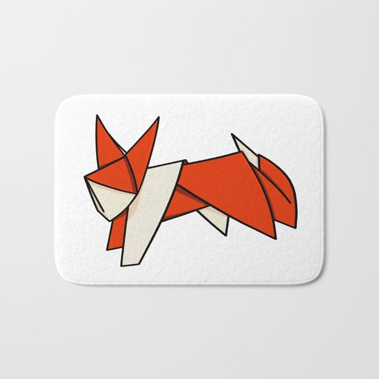 Origami Fox Bath Mat