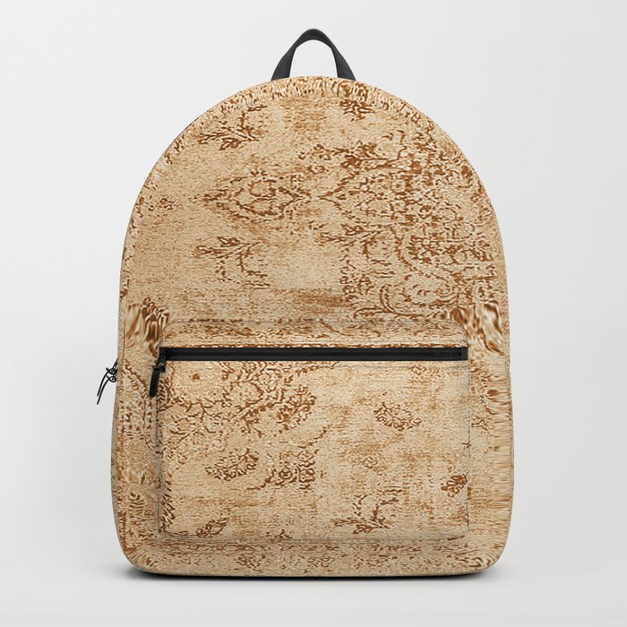 Oriental Style Antique Persian Vintage Rug Beige Backpack