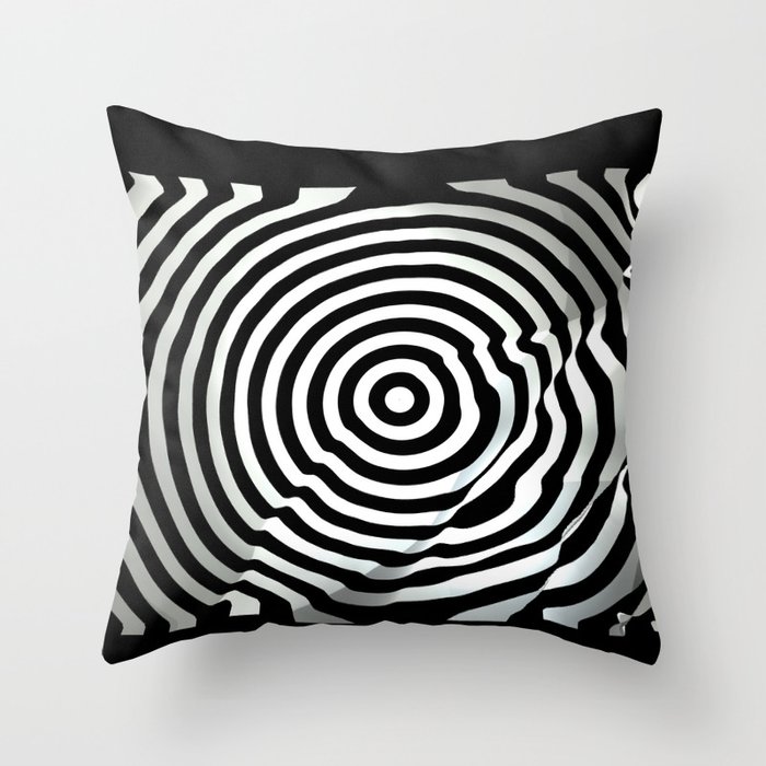 Target black and white art Throw Pillow by Artistic Home