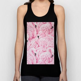 Elegant blush pink flamingo tropical bird pattern Tank Top