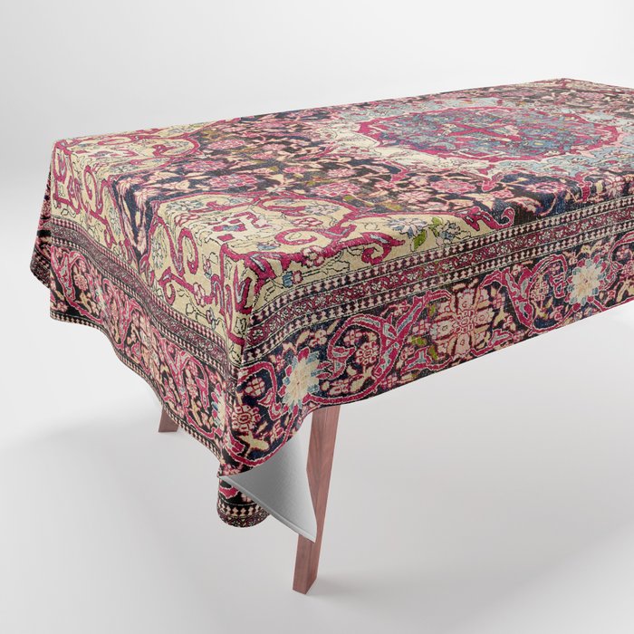 Esfahan Antique Persian Rug Print Tablecloth by Vicky BragoMitchell® Society6