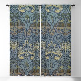 Peacock and Dragon, Woven woollen fabric, 1878. Designer William Morris Blackout Curtain
