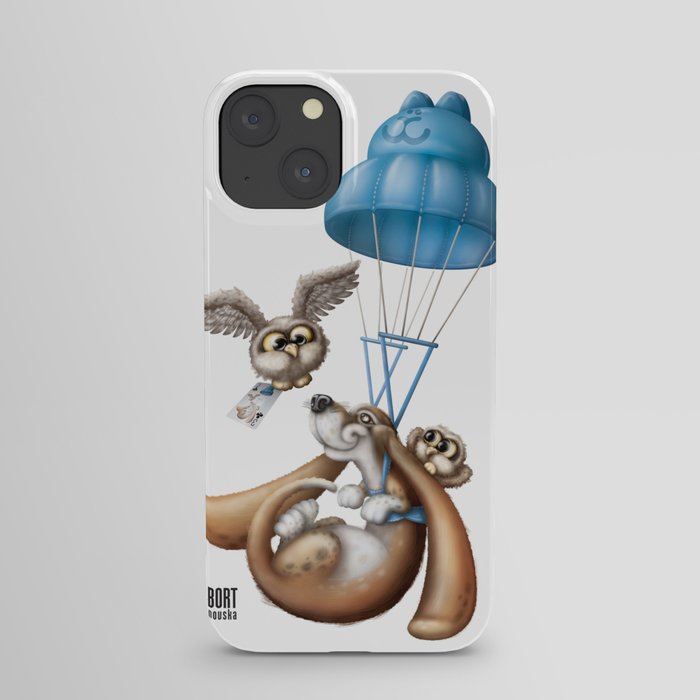Flying basset iPhone Case