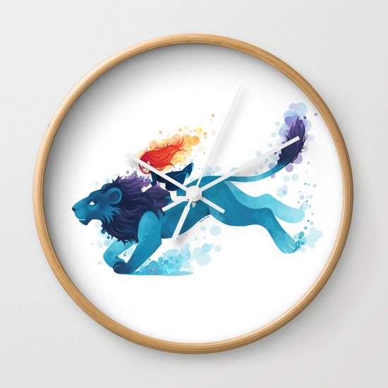 Lion Rider Wall Clock