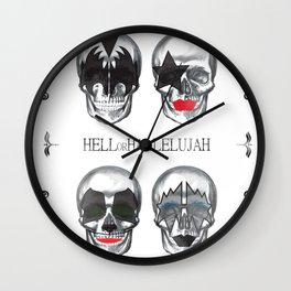 Hell or Hallelujah - KISS skulls Wall Clock