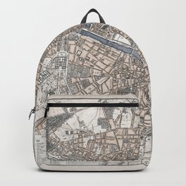 1821 Vintage Map Of Paris France Backpack