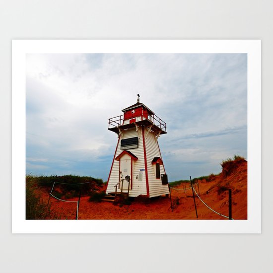 Crow on the Lighthouse Art Print