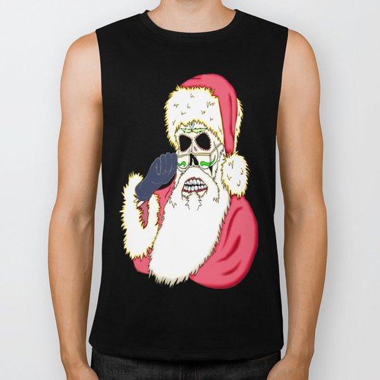 Bad Santa Sugar Skull Biker Tank