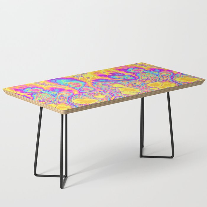 Psychedelic Fractal Marble Tie Dye Coffee Table