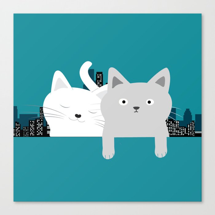 City Cats Canvas Print