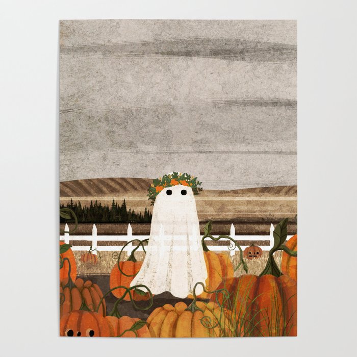 There's a Ghost in the Pumpkins Patch Again... Poster