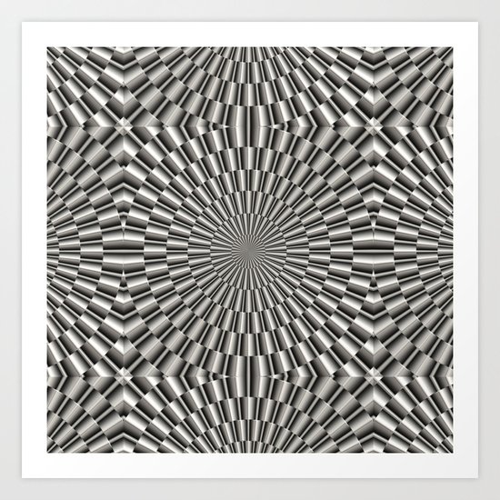 High tech silver metal surface Art Print