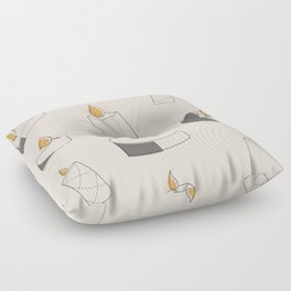 Seamless pattern with candles Floor Pillow