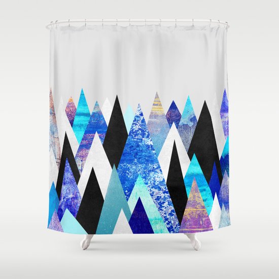 Blue Peaks Shower Curtain