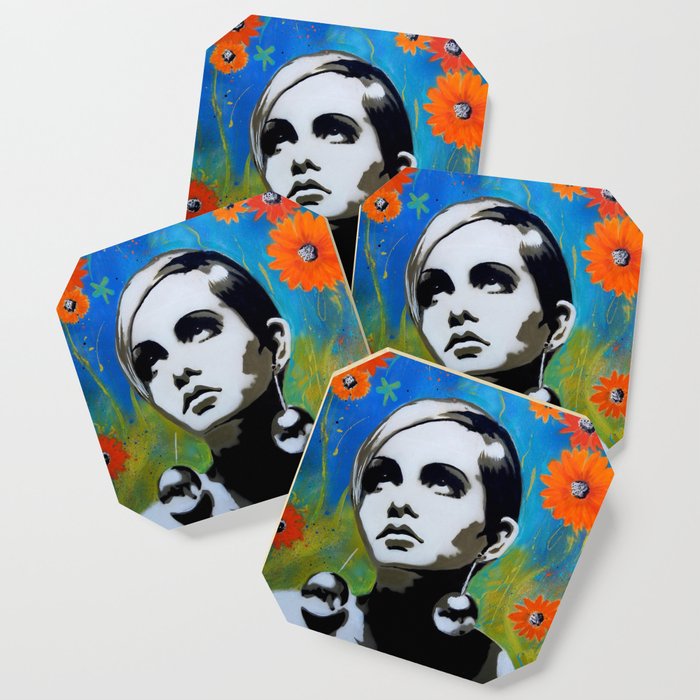 Twiggy with Daisies Coaster