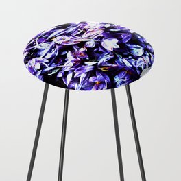 dark purple floral fairy bed Counter Stool