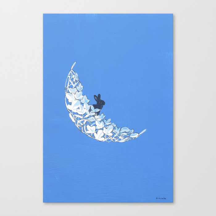 Moon in the morning Canvas Print