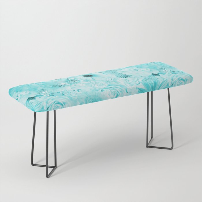 phthalo turquoise floral bouquet aesthetic cluster Bench