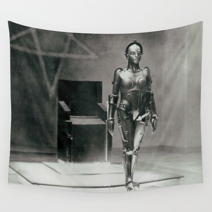 Metropolis poster print vintage photograph science fiction sci-fi cult classic film black and white movie still photograph Wall Tapestry