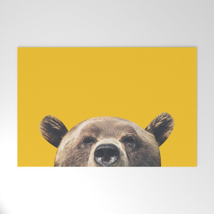 Bear - Yellow Welcome Mat