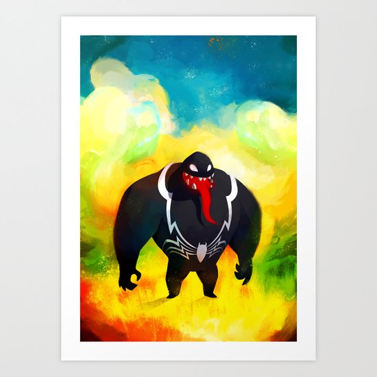 Venom in Wonderland Art Print