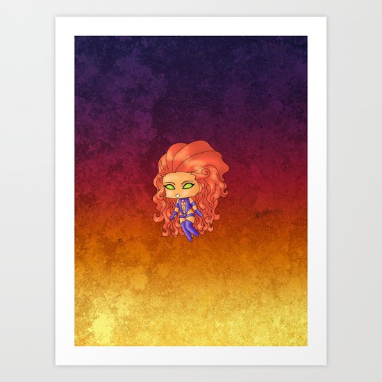 Chibi Starfire Art Print