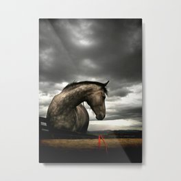 Lone Horse Metal Print | Storm, Digital, Colorado, Profile, Lonehorse, Spiritual, Horse, Rocky Mountains, Photo, Moodyskies 