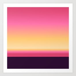 Pink Sunset Gradient Art Print