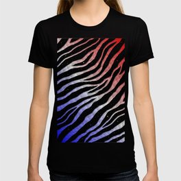 Ripped SpaceTime Stripes - Blue/White/Red T Shirt