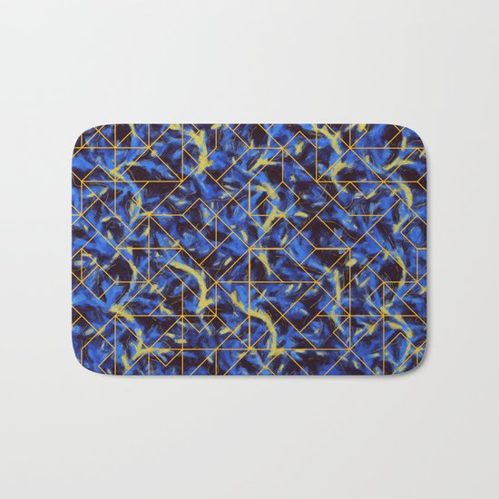 The Blue and Yellow Bath Mat