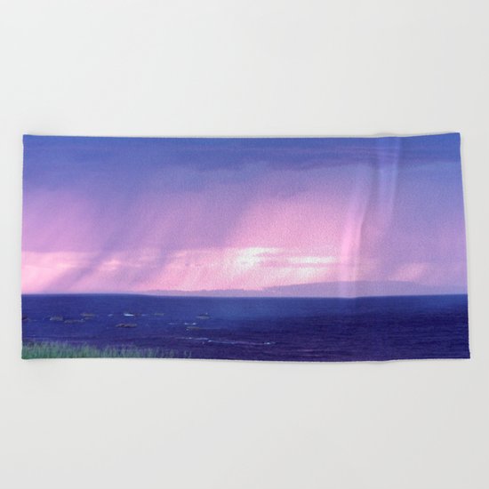 Purple Rain Beach Towel