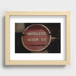 Retro Wireless Internet Recessed Framed Print
