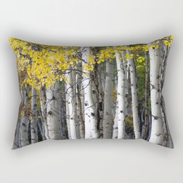 Yellow, Black, and White // Aspen Trees in Crested Butte Rectangular Pillow