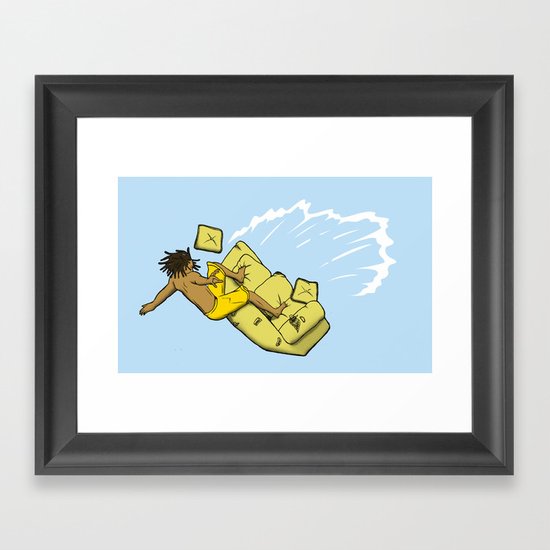 Couch Surfer Framed Art Print