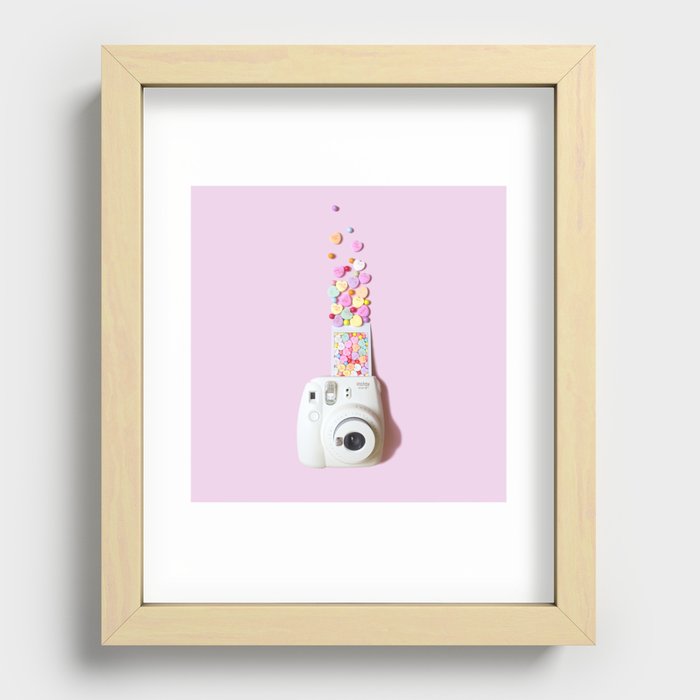 Candy Hearts Cheki Recessed Framed Print