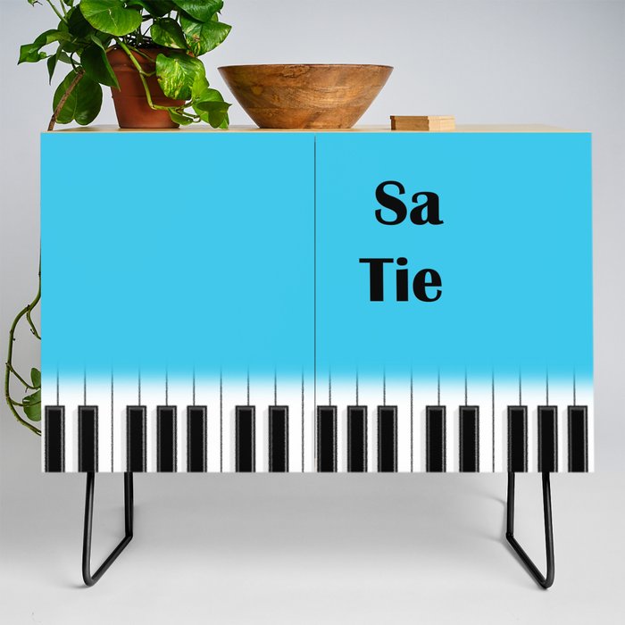 Satie and piano - interesting design for music lover Credenza