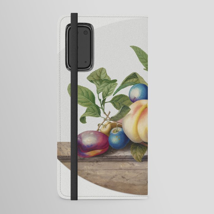 Peaches and Plums on a Slab of Marble Android Wallet Case