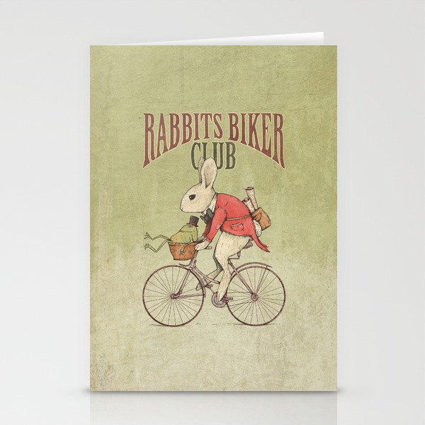 Rabbits Biker Club Stationery Cards