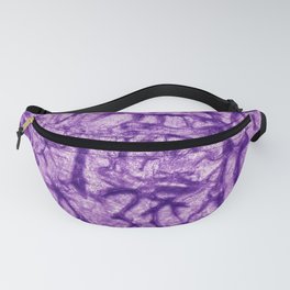 Purple Waves and Ripples Textured Wavelet Paint Art Fanny Pack