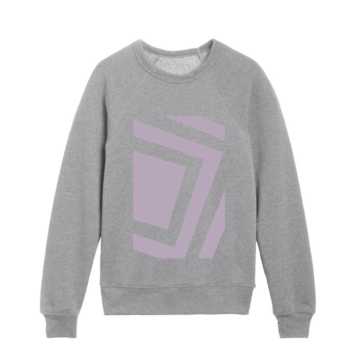 Purple squares background Kids Crewneck