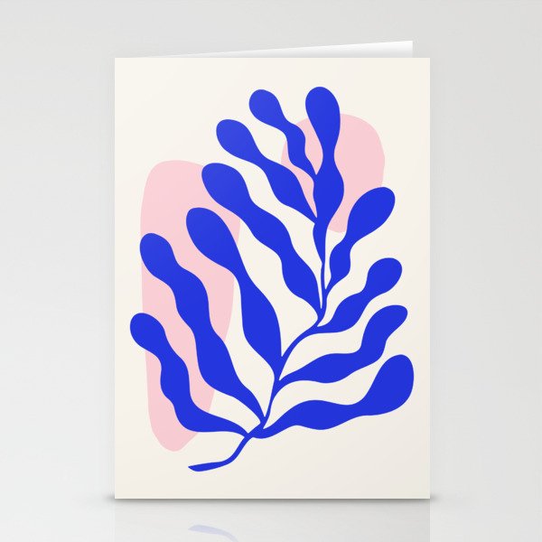 Blue Matisse Ferns Stationery Cards