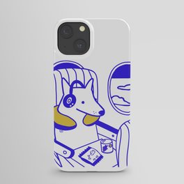 Dog on a plane iPhone Case