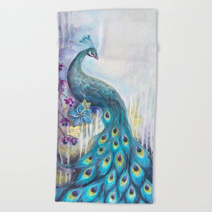 Peacock discount beach towel
