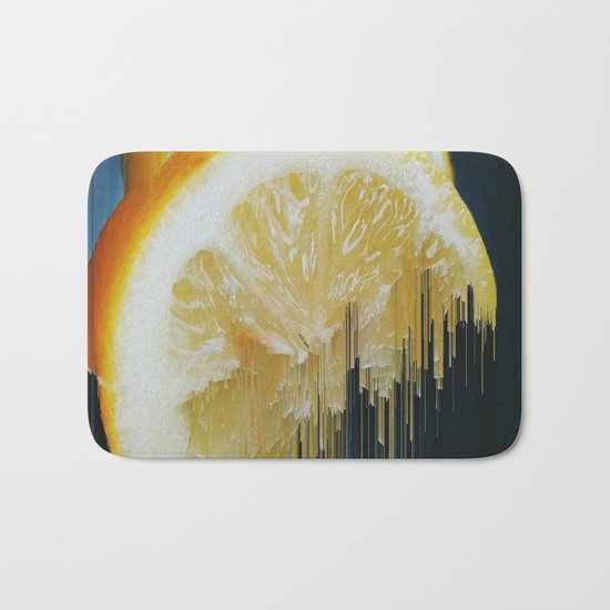 Lemony Good Glitch Bath Mat