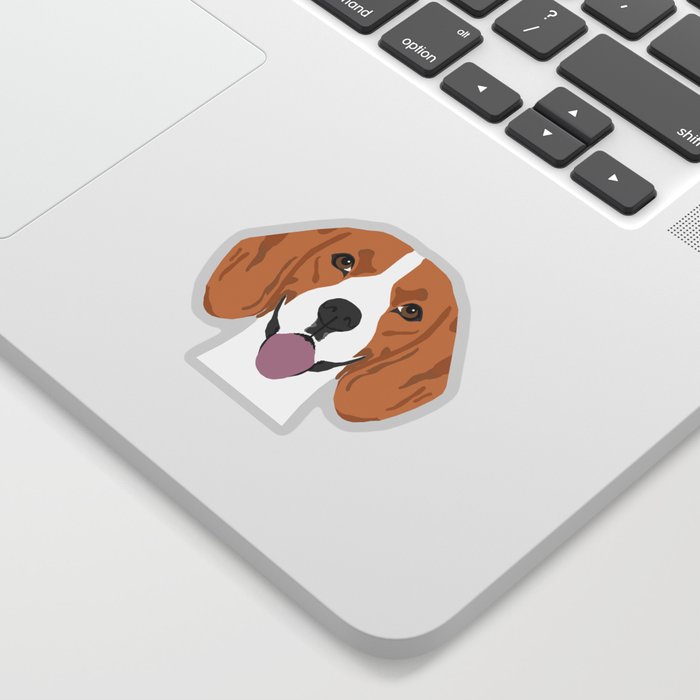 Beagle dog head cute pet portrait beagles lovers pure breed dog gifts Sticker