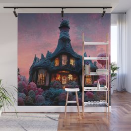 Cotton Candy House Wall Mural